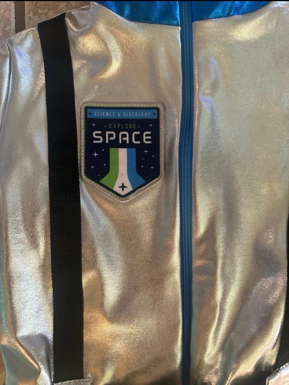 Toddler Silver Astronaut Jumpsuit Halloween Costume 3T/4T